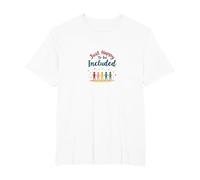 Just Happy to be Included - Diversity Celebration T-Shirt, Men's Big and Tall, White, 3X Tall