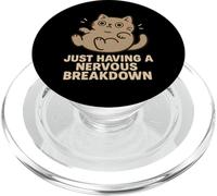 Just Having A Nervous Breakdown Funny Ironic Cat Meme PopSockets PopGrip for MagSafe
