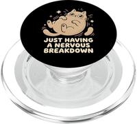 Just Having A Nervous Breakdown Funny Ironic Sarcastic Cat PopSockets PopGrip for MagSafe