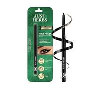 Just Herbs Naynam Day-long Kajal - Deep Black | With Vitamin E | Eye Makeup | Cyclosiloxane-Free | Smudgeproof & waterproof | Long stay - 0.3g