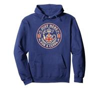 Just Here for a Cuppa Funny British Tea Pot Union Jack Pullover Hoodie