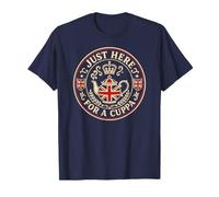 Just Here for a Cuppa Funny British Tea Pot Union Jack T-Shirt
