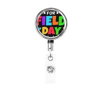 Just Here for Field Day 2023 Retractable Badge Holder Reel Clip Id Card Holder forNurse Student Office Worker
