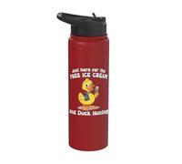 Just Here for Free Ice Cream and Duck Hunting Cruise Duck Stainless Steel Insulated Water Bottle
