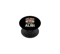 Just Here For The Alibi Frog Retro PopSockets Adhesive PopGrip