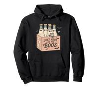 Just Here for the Boos Funny Halloween Beer Drinking Party Pullover Hoodie