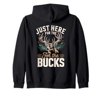 Just Here For The Bucks Deer Hunter Zip Hoodie