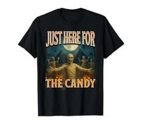 Just Here for The Candy Funny Halloween Egyptian Mummy T-Shirt