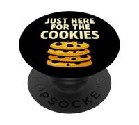 Just Here for the Cookies Funny Snack Lover Design PopSockets Adhesive PopGrip