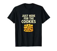 Just Here for The Cookies Funny Snack Lover Design T-Shirt