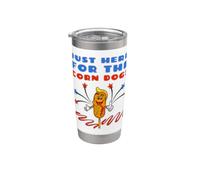 Just here for the Corn Dogs Funny State Fair Corn Dog Lover Stainless Steel Insulated Tumbler