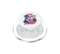 Just Here for the Drama Llama Tropical Retro PopSockets PopGrip for MagSafe