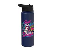 Just Here for the Drama Llama Tropical Retro Stainless Steel Insulated Water Bottle