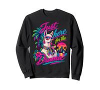 Just Here for the Drama Llama Tropical Retro Sweatshirt