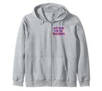 Just Here For The Fireworks Funny Women And Men 4th of July Zip Hoodie