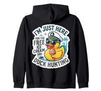 Just Here for The Free Ice Cream and Duck Hunting Fun Cruise Zip Hoodie