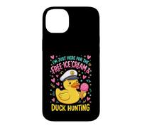 Just Here for The Free Ice Cream & Duck Hunting Funny Cruise Case for iPhone 14 Plus