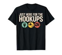 Just Here for The Hookups Funny RV Camping T-Shirt