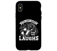 Just Here For The Laughs | Microphone | Stand Up Comedian Case for iPhone X/XS
