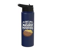 Just Here for The Mashed Potatoes Funny Vegetable Stainless Steel Insulated Water Bottle