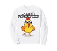 Just Here for the Nuggets Funny Cool Chicken Sweatshirt