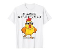 Just Here for The Nuggets Funny Cool Chicken T-Shirt