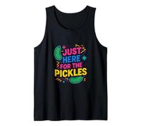 Just Here for the Pickles Funny Pickle Joke Foodie Fun Tank Top
