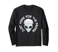 Just Here For The Probe Funny Gray Alien Long Sleeve T-Shirt
