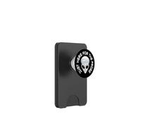 Just Here For The Probe Funny Gray Alien PopSockets PopWallet for MagSafe