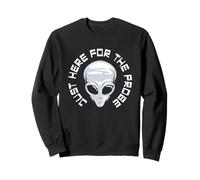 Just Here For The Probe Funny Gray Alien Sweatshirt