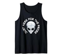 Just Here For The Probe Funny Gray Alien Tank Top