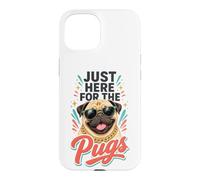 Just Here for the Pugs - Pug Lover Case for iPhone 15