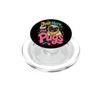 Just Here for the Pugs - Pug Lover PopSockets PopGrip for MagSafe
