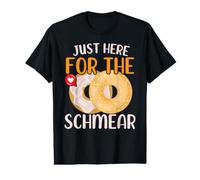 Just Here for The Schmear Bagel Food Lover Foodie Bread Value Graphic T-Shirt