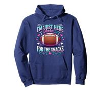 Just Here for The Snacks American Football Funny Women Kids Pullover Hoodie