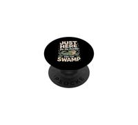 Just Here for the Snacks and the Swamp Crocodile PopSockets Adhesive PopGrip