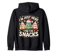 Just Here For The Snacks Christmas Cakes Lovers Holiday Zip Hoodie