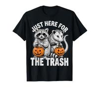 Just Here for The Trash Halloween Raccoon Possum Costume T-Shirt