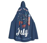 Just Here To Bang July Of 4th Independence Day Halloween Witch Cloak Unisex Hooded Cloak For Festive Party Costume