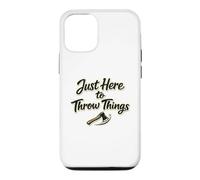 Just Here To Throw Things Lumberjack Axe Throwing Dad Shirt Case for iPhone 12/12 Pro
