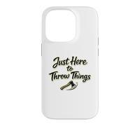 Just Here To Throw Things Lumberjack Axe Throwing Dad Shirt Case for iPhone 14 Pro