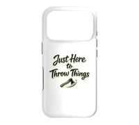 Just Here To Throw Things Lumberjack Axe Throwing Dad Shirt Case for iPhone 17 Pro