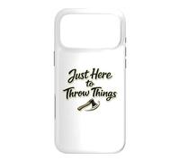 Just Here To Throw Things Lumberjack Axe Throwing Dad Shirt Case for iPhone 17 Pro Max