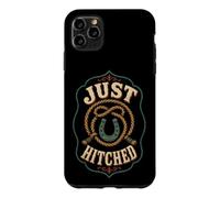 Just Hitched Newlywed Western Wedding Married Gift Case for iPhone 11 Pro Max