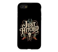 Just Hitched Newlywed Western Wedding Married Gift Case for iPhone SE (2020) / 7/8