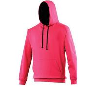 Just Hoods AWDis Varsity Contrast Hoodie Hot Pink / French Navy L