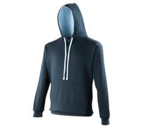 Just Hoods AWDis Varsity Contrast Hoodie New French Navy/Sky Blue XL