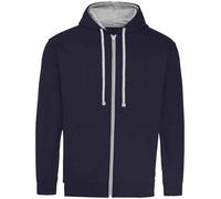 AWDis Varsity Zoodie Contrast Zip Hoody Hooded Sweat Sweatshirt Jacket