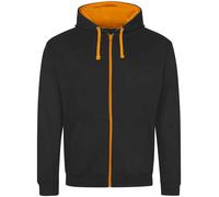Just Hoods Contrast Colour Full Zip Varsity Hooded Sweatshirt Jacket Hoodie