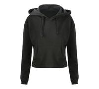 Just Hoods Girlie Cropped Hoodie AWDis Black M